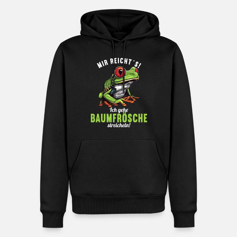 Tree Frog Baumfrösche Baumfrosch - Männer Premium Bio Hoodie - Schwarz