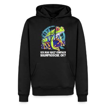 Tree Frog Baumfrösche Baumfrosch - Männer Premium Bio Hoodie - Schwarz - Vorne - Nico (187cm)