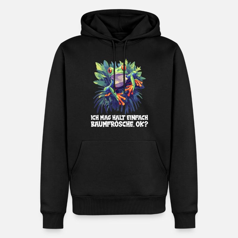 Tree Frog Baumfrösche Baumfrosch - Men’s Premium Organic Hoodie - black