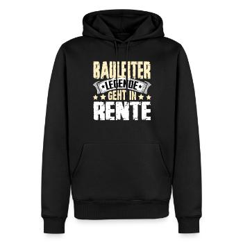 Construction manager legend retires - Men’s Premium Organic Hoodie - black - Front - Nico (187cm)