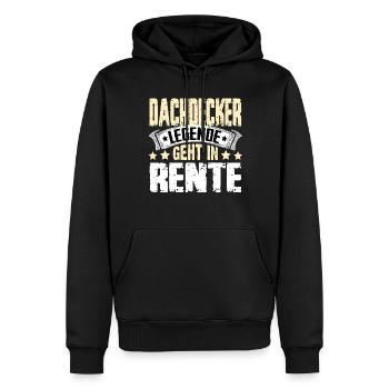 Dachdecker Legende Geht In Rente - Männer Premium Bio Hoodie - Schwarz - Vorne - Nico (187cm)