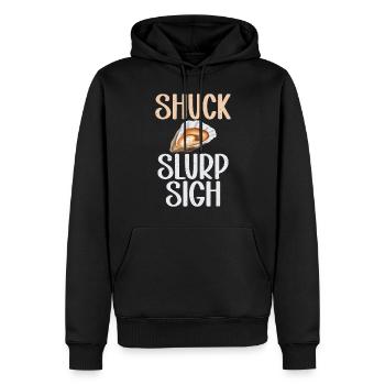 Oyster Gifts - Männer Premium Bio Hoodie - Schwarz - Vorne - Nico (187cm)