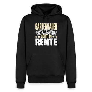 La légende de l’horticulteur prend sa retraite - Sweat à capuche Premium bio Homme - noir - Devant - Nico (187cm)