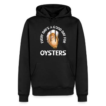 Oyster Gifts - Männer Premium Bio Hoodie - Schwarz - Vorne - Nico (187cm)