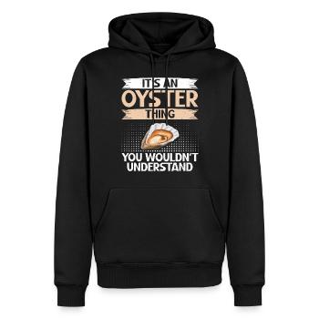 Oyster Gifts - Männer Premium Bio Hoodie - Schwarz - Vorne - Nico (187cm)