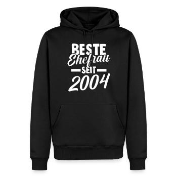 Valentinstag Beste Ehefrau Seit 2004 - Männer Premium Bio Hoodie - Schwarz - Vorne - Nico (187cm)