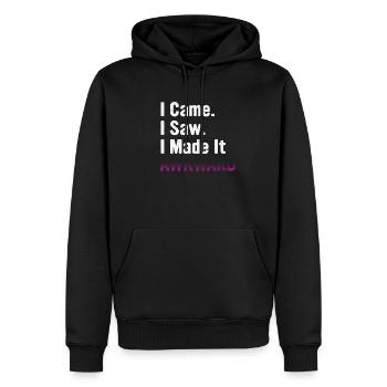 INTJ Je suis venu, j’ai vu, j’ai rendu les choses gênantes - Sweat à capuche Premium bio Homme - noir - Devant - Nico (187cm)