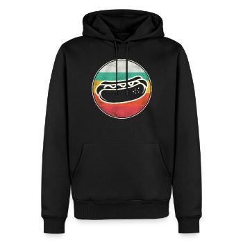 Hot Dog Adulte Vintage Rétro - Sweat à capuche Premium bio Homme - noir - Devant - Nico (187cm)