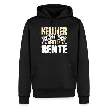 Waiter legend retires - Men’s Premium Organic Hoodie - black - Front - Nico (187cm)