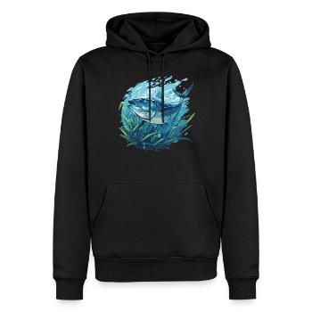 Tuna Thunfische Thunfisch - Männer Premium Bio Hoodie - Schwarz - Vorne - Nico (187cm)