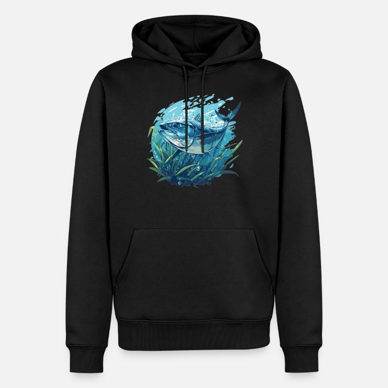 Tuna Thunfische Thunfisch - Männer Premium Bio Hoodie - Schwarz