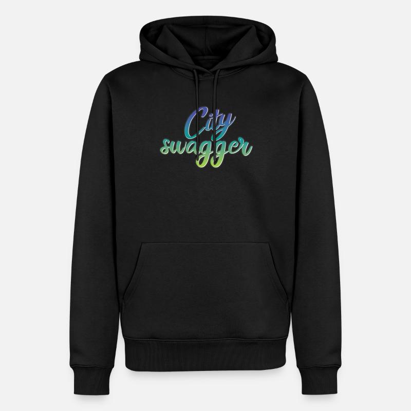 Design City Swagger - Sweat à capuche Premium bio Homme - noir