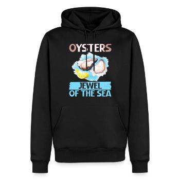 Oyster Gifts - Männer Premium Bio Hoodie - Schwarz - Vorne - Nico (187cm)