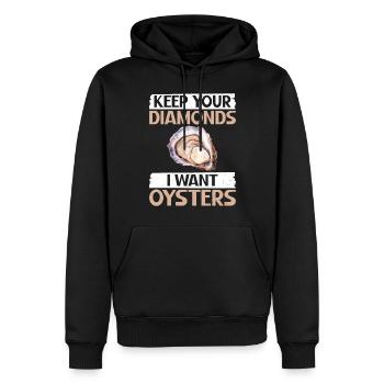 Oyster Gifts - Männer Premium Bio Hoodie - Schwarz - Vorne - Nico (187cm)
