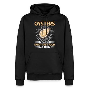Oyster Gifts - Männer Premium Bio Hoodie - Schwarz - Vorne - Nico (187cm)