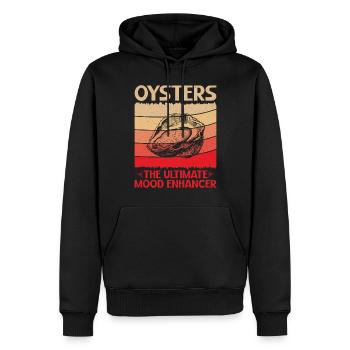 Oyster Gifts - Männer Premium Bio Hoodie - Schwarz - Vorne - Nico (187cm)