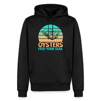 Oyster Gifts - Männer Premium Bio Hoodie - Schwarz - Vorne - Nico (187cm)