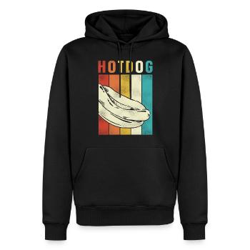 Hot Dog Adult Vintage Retro Hot - Männer Premium Bio Hoodie - Schwarz - Vorne - Nico (187cm)