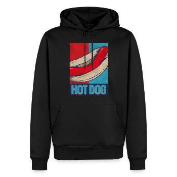 Hot Dog Adult Retro Vintage Hot - Männer Premium Bio Hoodie - Schwarz - Vorne - Nico (187cm)
