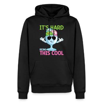 It´s Hard Being This Cool Gelato Dessert Popsicle - Männer Premium Bio Hoodie - Schwarz - Vorne - Nico (187cm)