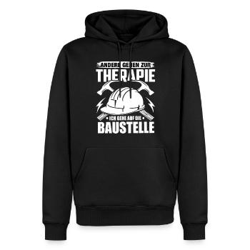 Handwerk Handwerker Handwerker Humor Baustelle - Männer Premium Bio Hoodie - Schwarz - Vorne - Nico (187cm)