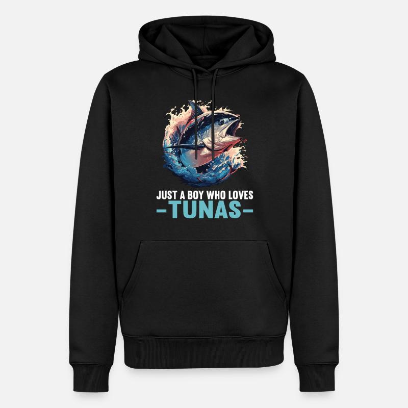 Tuna Thunfische Thunfisch - Männer Premium Bio Hoodie - Schwarz