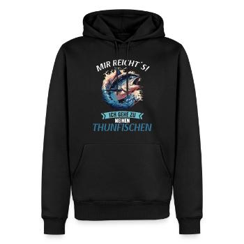 Tuna Thunfische Thunfisch - Männer Premium Bio Hoodie - Schwarz - Vorne - Nico (187cm)
