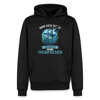 Tuna Thunfische Thunfisch - Männer Premium Bio Hoodie - Schwarz - Vorne - Nico (187cm)