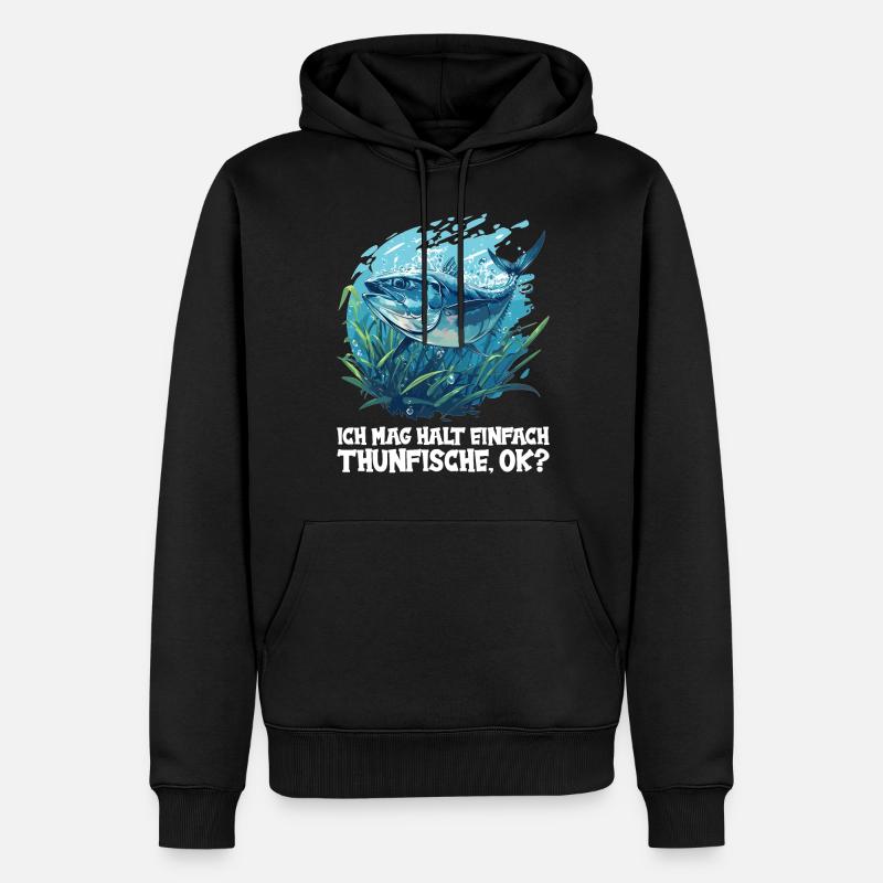 Thon Thunfische Thunfisch - Sweat à capuche Premium bio Homme - noir