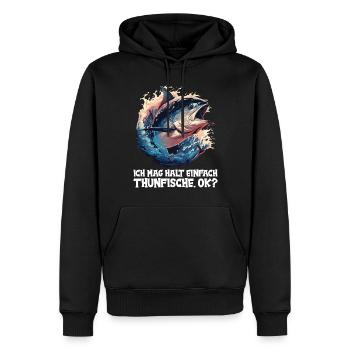 Tuna Thunfische Thunfisch - Männer Premium Bio Hoodie - Schwarz - Vorne - Nico (187cm)