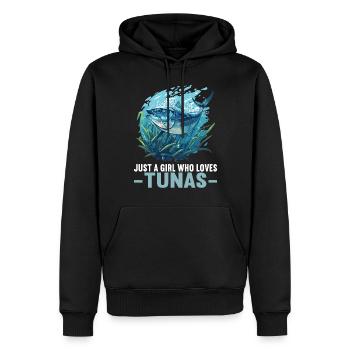 Tuna Thunfische Thunfisch - Männer Premium Bio Hoodie - Schwarz - Vorne - Nico (187cm)