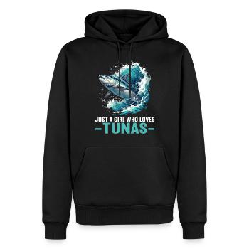 Tuna Thunfische Thunfisch - Männer Premium Bio Hoodie - Schwarz - Vorne - Nico (187cm)