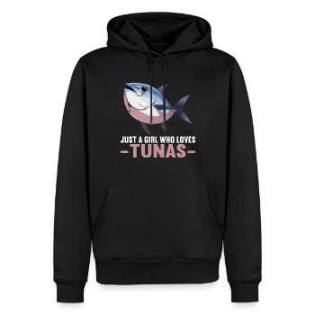 Tuna Thunfische Thunfisch - Männer Premium Bio Hoodie - Schwarz - Vorne - Nico (187cm)