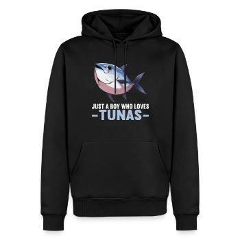 Tuna Thunfische Thunfisch - Männer Premium Bio Hoodie - Schwarz - Vorne - Nico (187cm)