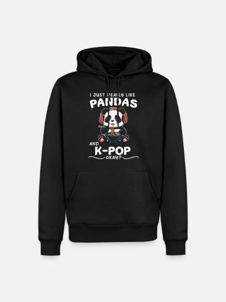 Panda Panda Bear Funny - Men’s Premium Organic Hoodie - black