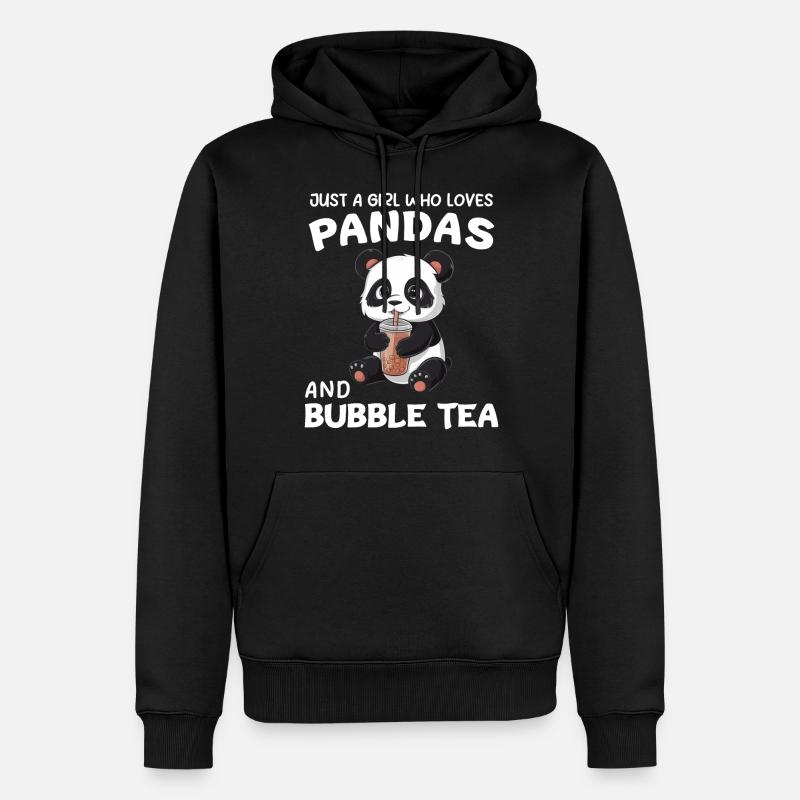 Panda Panda Ours Drôle - Sweat à capuche Premium bio Homme - noir
