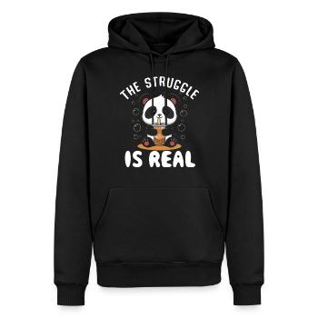 Panda Panda Bear Funny - Men’s Premium Organic Hoodie - black - Front - Nico (187cm)