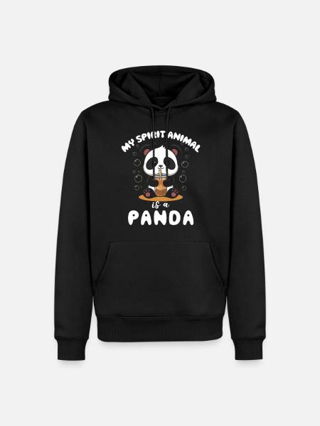 Panda Panda Bear Funny - Men’s Premium Organic Hoodie - black