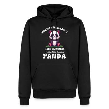 Panda Panda Bear Funny - Men’s Premium Organic Hoodie - black - Front - Nico (187cm)