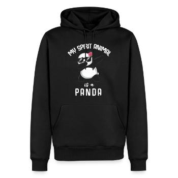 Panda Panda Bear Funny - Men’s Premium Organic Hoodie - black - Front - Nico (187cm)