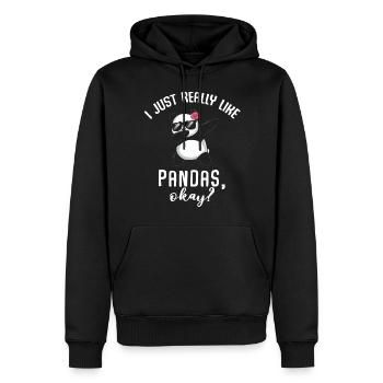 Panda Panda Bear Funny - Men’s Premium Organic Hoodie - black - Front - Nico (187cm)