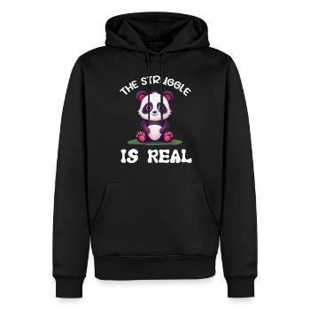Panda Panda Bear Funny - Men’s Premium Organic Hoodie - black - Front - Nico (187cm)