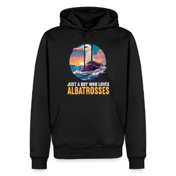 Albatross Albatrosse Albatros - Männer Premium Bio Hoodie - Schwarz - Vorne - Nico (187cm)