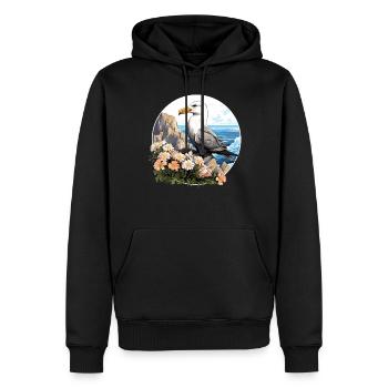 Albatross Albatrosse Albatros - Männer Premium Bio Hoodie - Schwarz - Vorne - Nico (187cm)