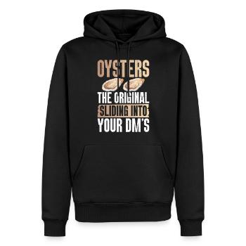 Oyster Gifts - Männer Premium Bio Hoodie - Schwarz - Vorne - Nico (187cm)