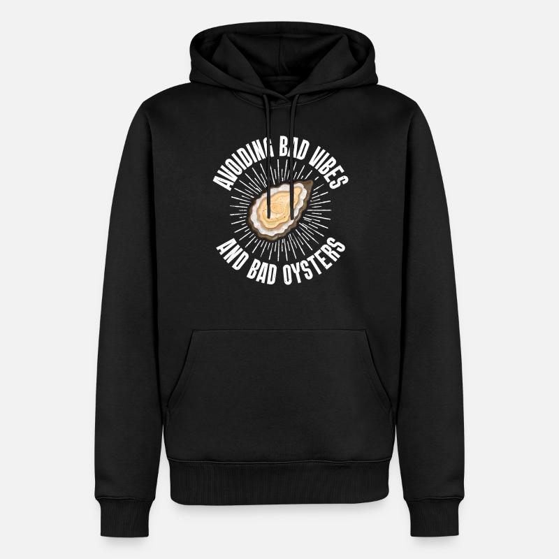 Cadeaux d’huîtres - Sweat à capuche Premium bio Homme - noir