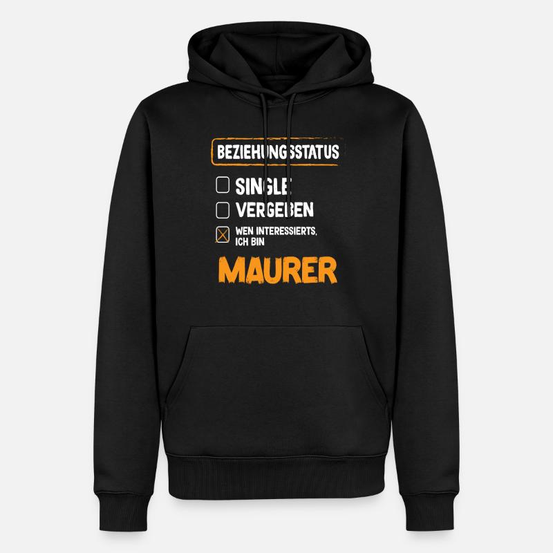 Statut relationnel de Maurer - Sweat à capuche Premium bio Homme - noir