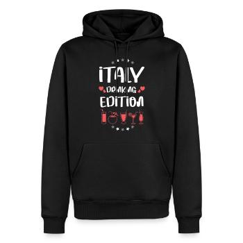 Italien Drinking Team - Männer Premium Bio Hoodie - Schwarz - Vorne - Nico (187cm)
