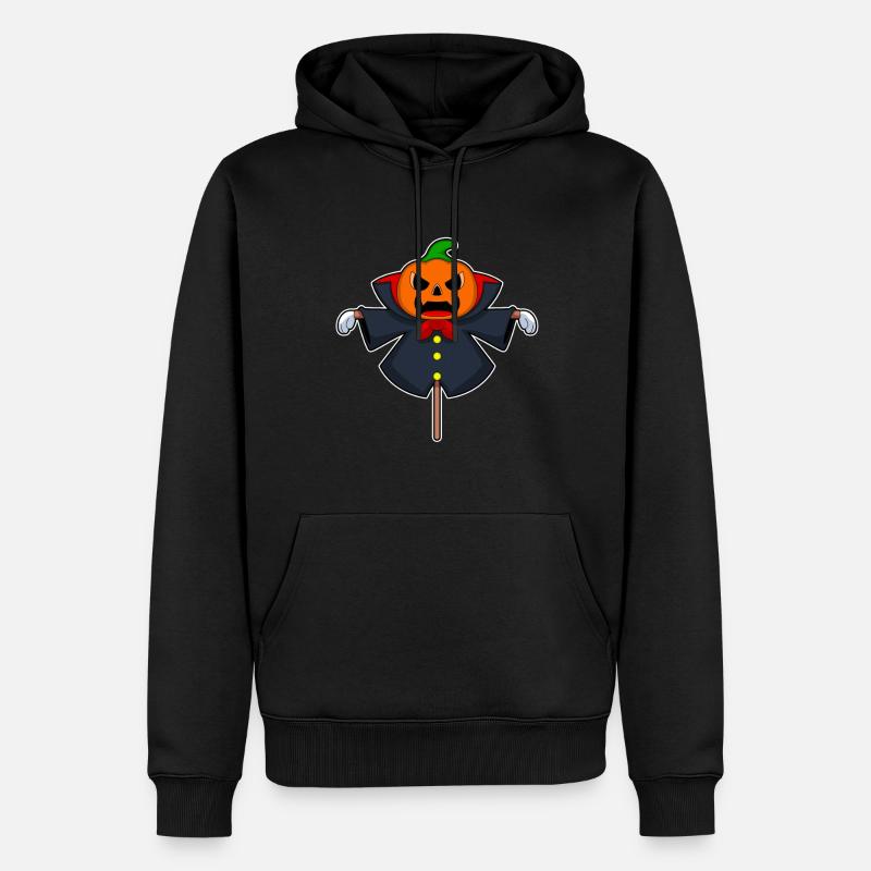 Épouvantail Halloween Citrouille - Sweat à capuche Premium bio Homme - noir