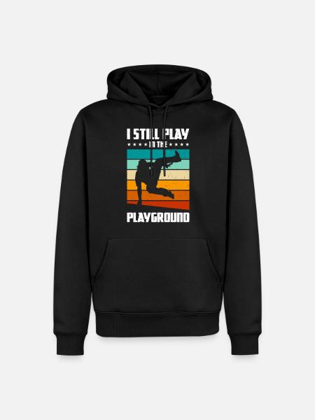 Funny parkour saying - Men’s Premium Organic Hoodie - black